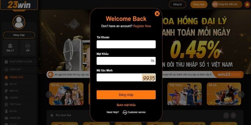 Thao tác đăng ký và đăng nhập tại Trang chủ 23Win đơn giản